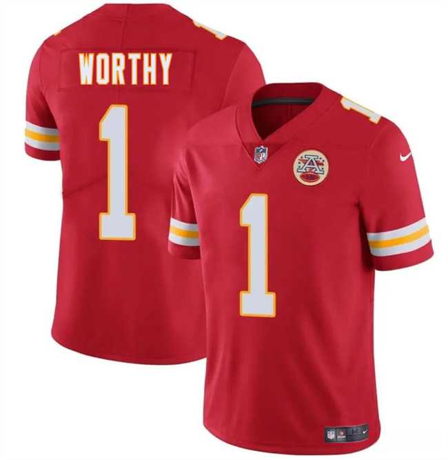 Men & Women & Youth Kansas City Chiefs #1 Xavier Worthy Red 2024 Draft Vapor Untouchable Limited Stitched Jersey->kansas city chiefs->NFL Jersey